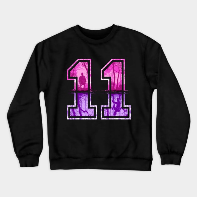 Strange Number 11 (pink-purple) Crewneck Sweatshirt by djkopet